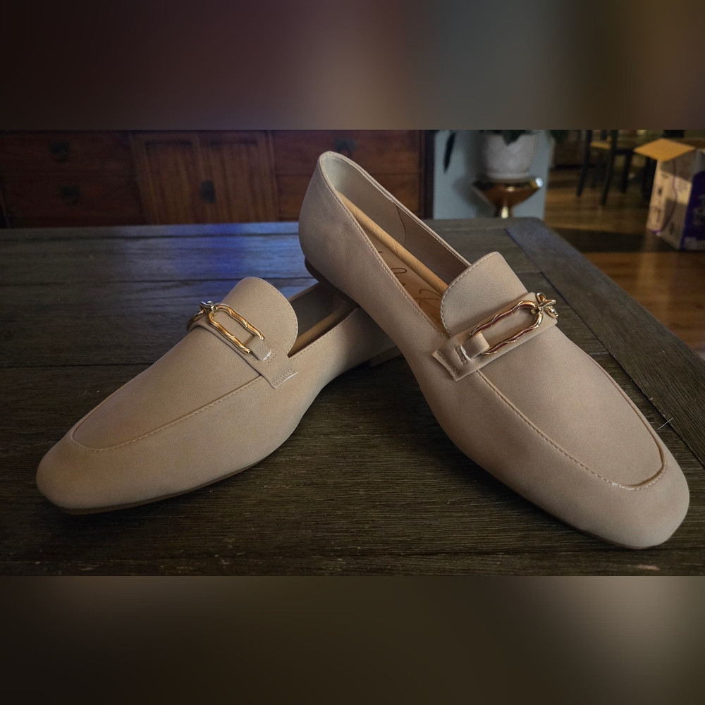 London Rag Tassilo Natural Faux Leather Horsebit Loafers — Size 8 (39 EU)